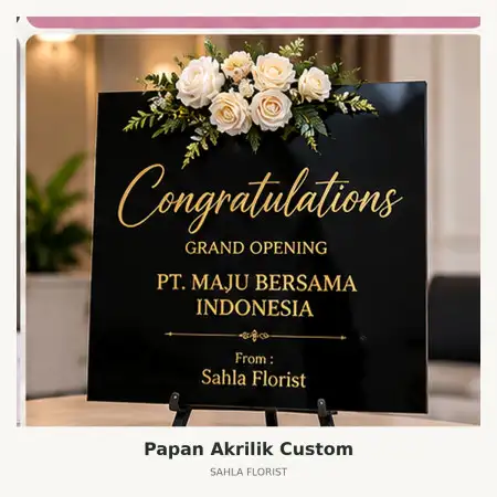 Papan Bunga Akrilik Klaten